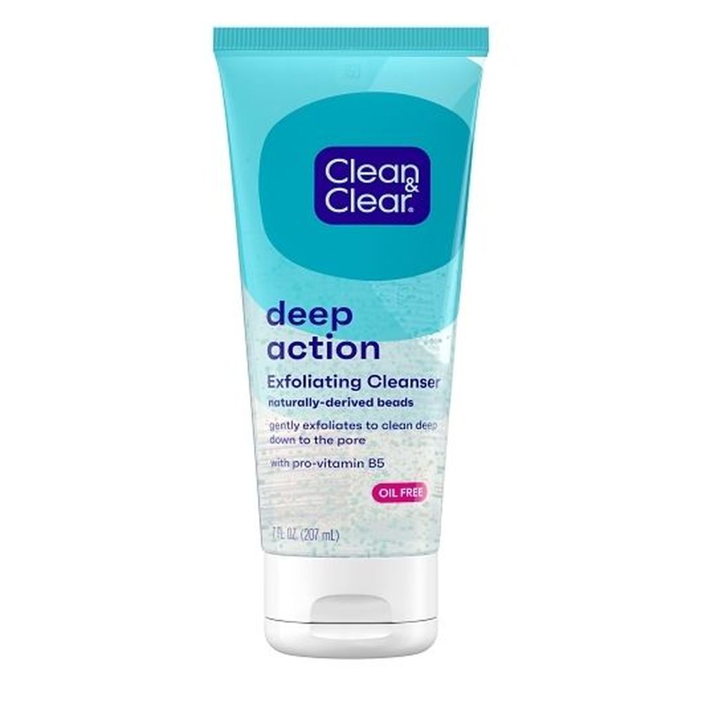 Clean and Clear Deep Action Exfoliating Cleanser, 7 Ounce