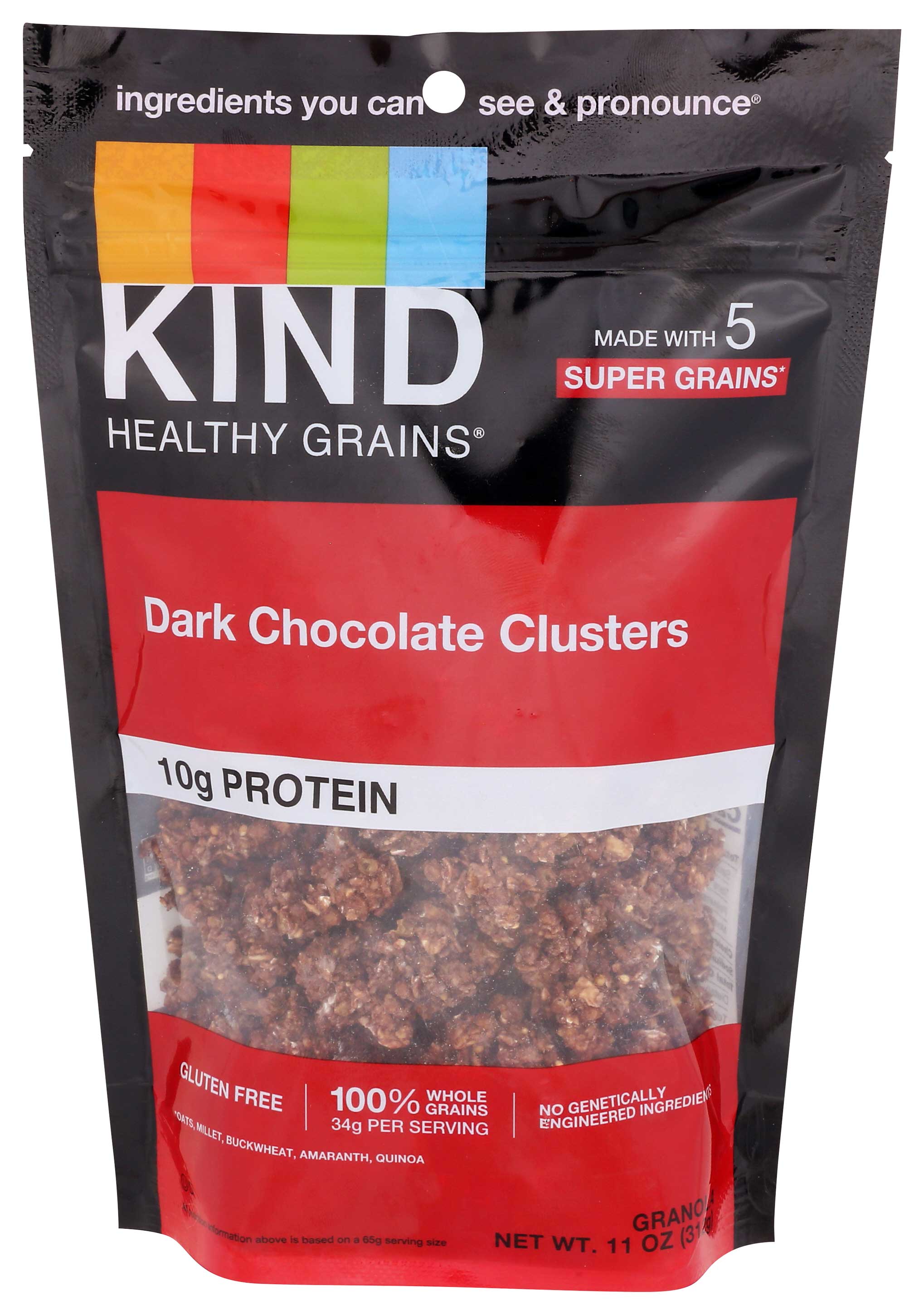 Kind Dark Chocolate Whole Grain Cluster Granola, 11 Ounce -- 6 per case.