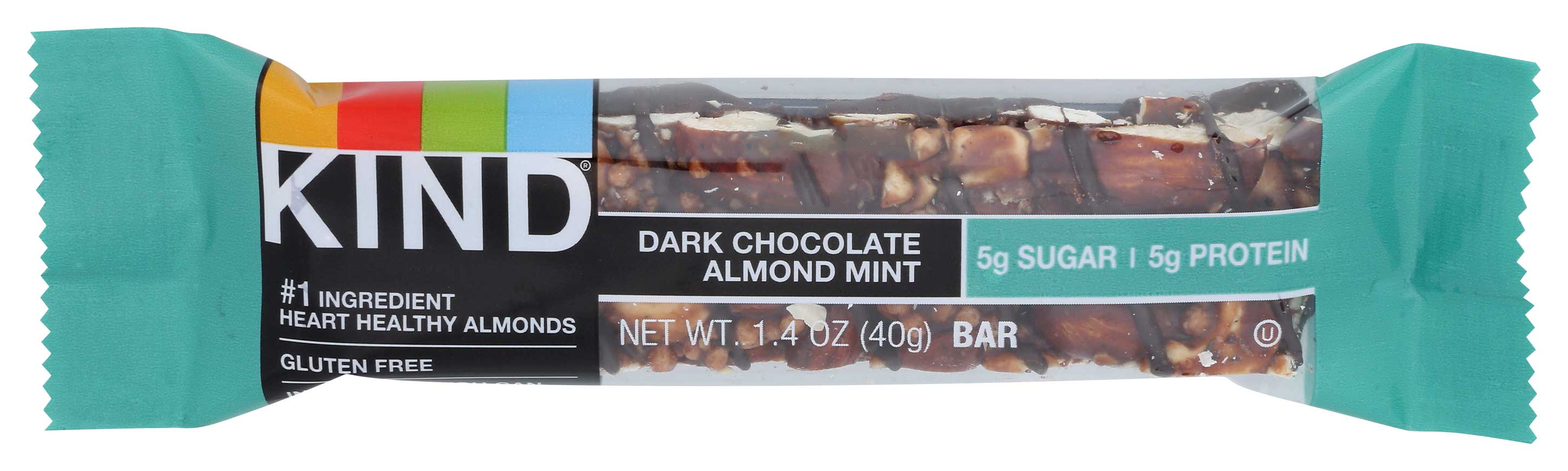 Kind Dark Chocolate Almond Mint Bar, 1.4 Ounce -- 12 per case.