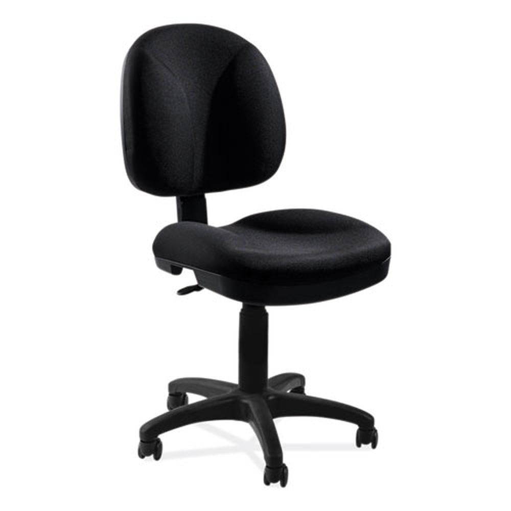 Nps Black Seat And Back Black And Base 19 Inch To 23 Inch Seat Height Comfort Task Chair, Supports Up To 300 Pound