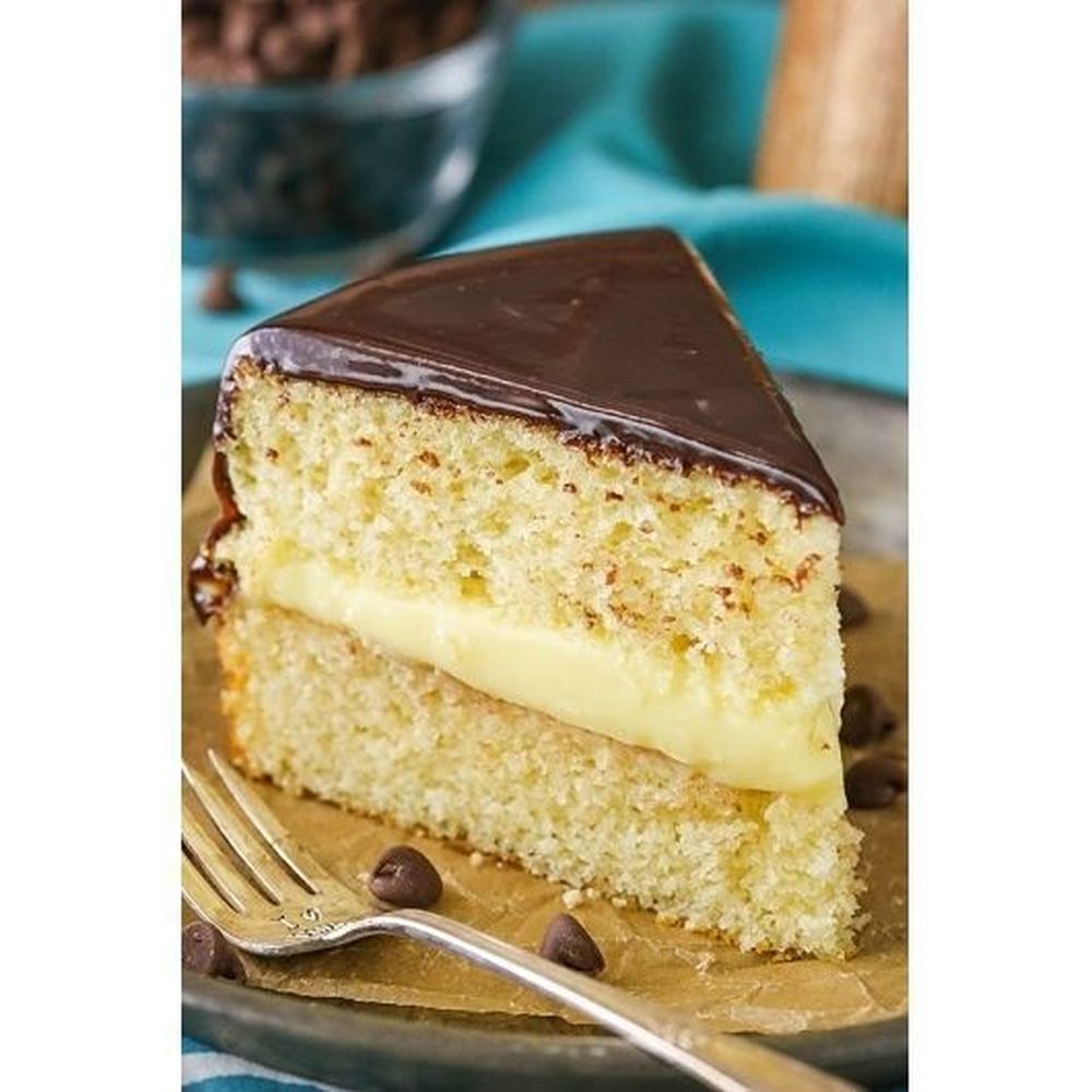 Mike's Pies Boston Cream Pie Cut, 10 Inch -- 2 Per Case
