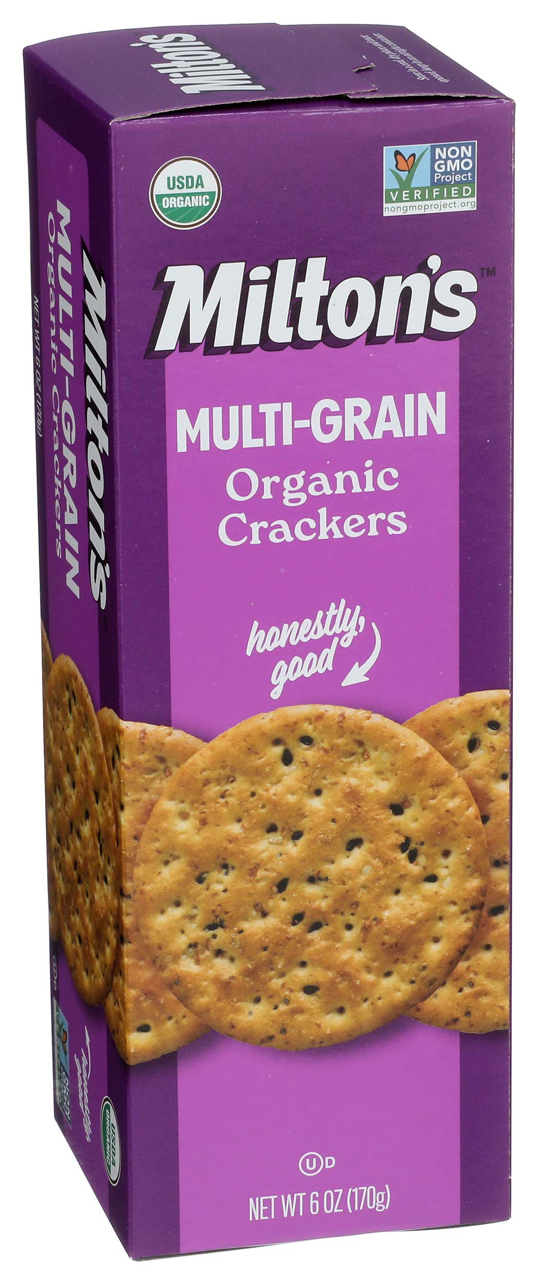 Milton's Organic Multi Grain Crackers, 6 Ounce -- 8 Per Case