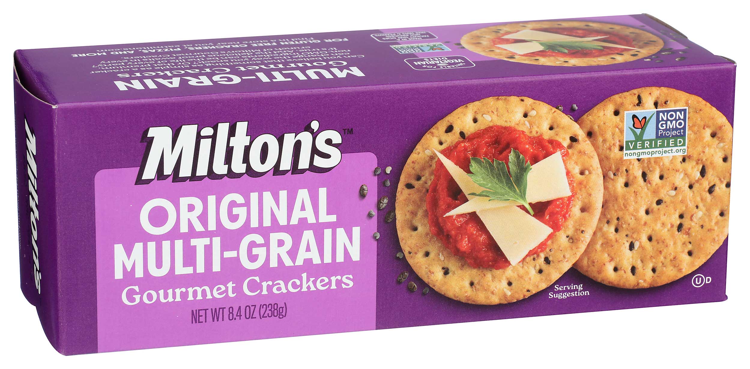 Milton's Gourmet Original Multigrain Cracker, 8.4 Ounce -- 8 Per Case