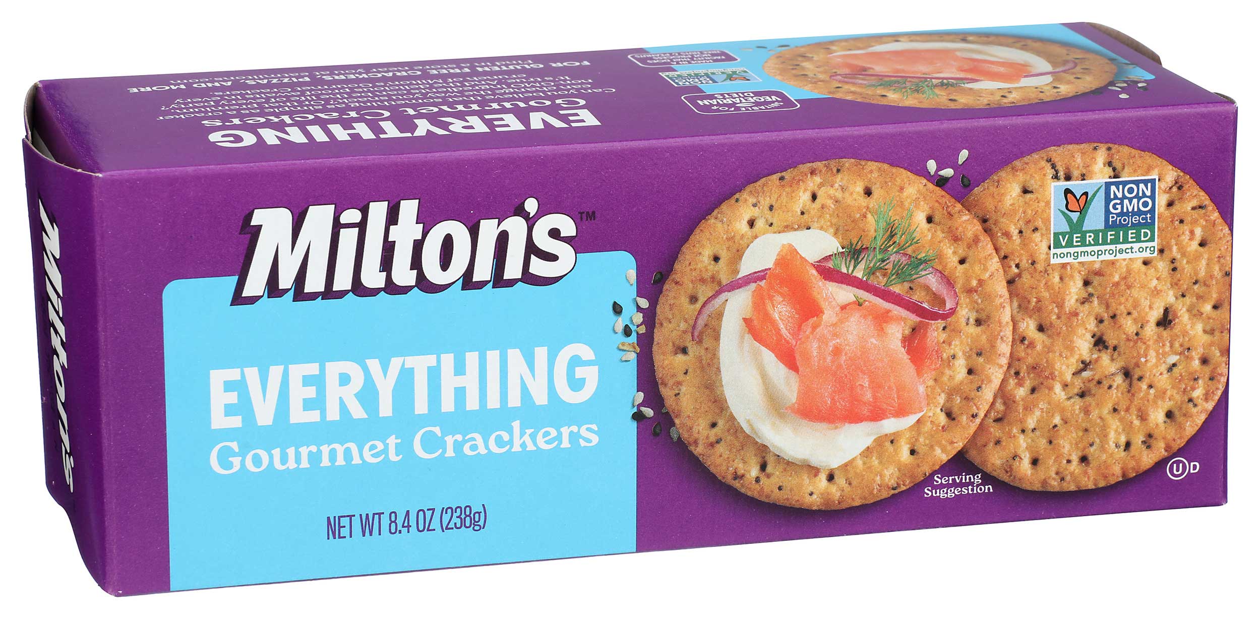 Milton's Gourmet Everything Cracker, 8.4 Ounce -- 8 Per Case
