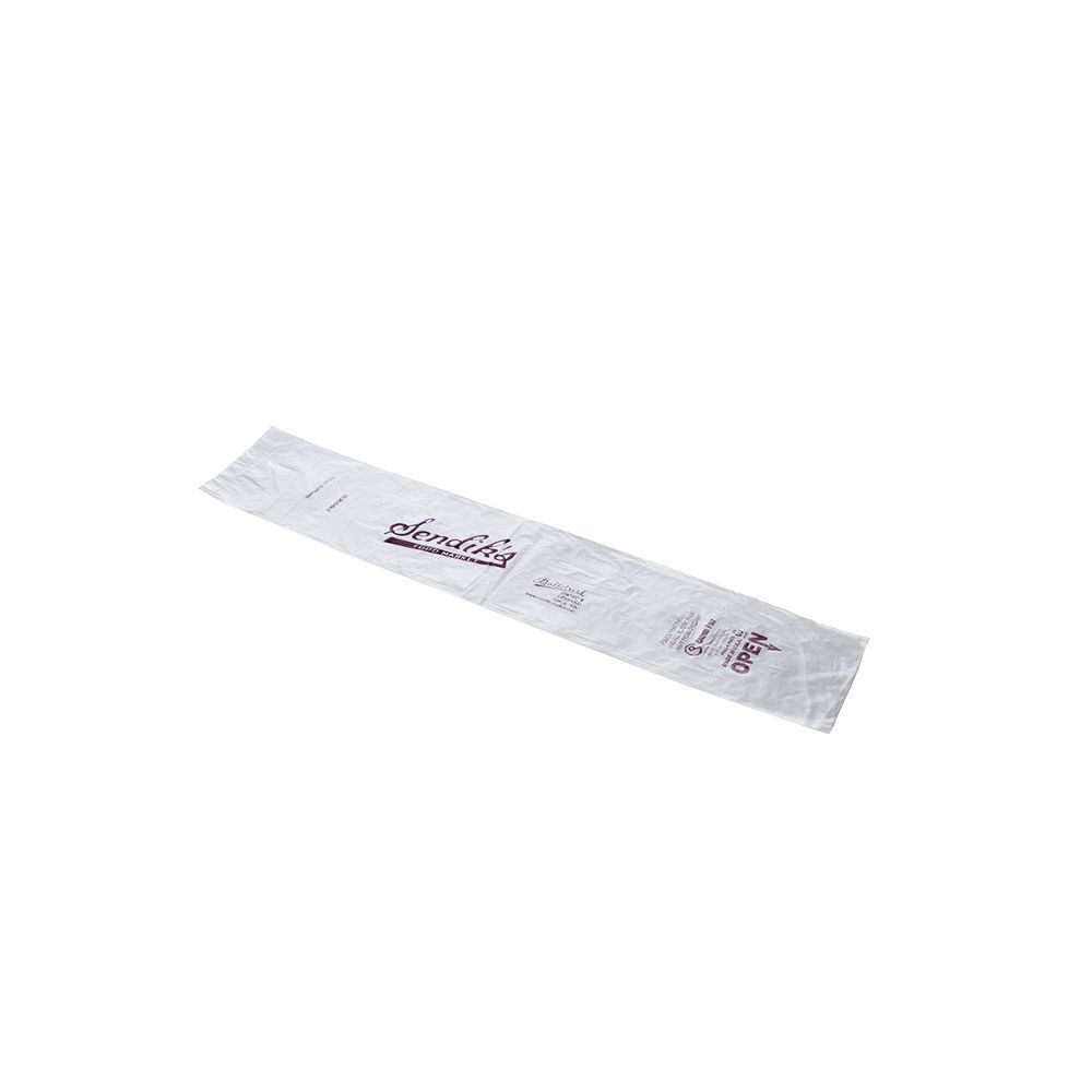 Crown Poly 7.25 Microns Hdpe Clear / Maroon Sendiks Produce Bags, 15 X 20 Inch -- 3000 Per Case