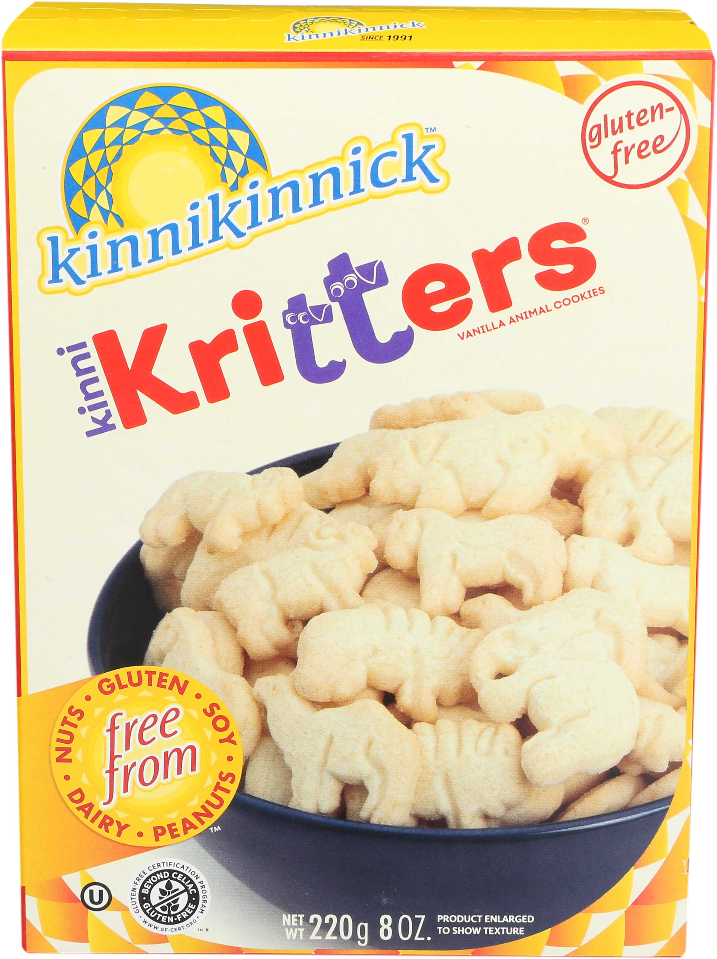 Kinnikinnick Foods Kinnikritters Animal Cookies, 8 Ounce -- 6 Per Case
