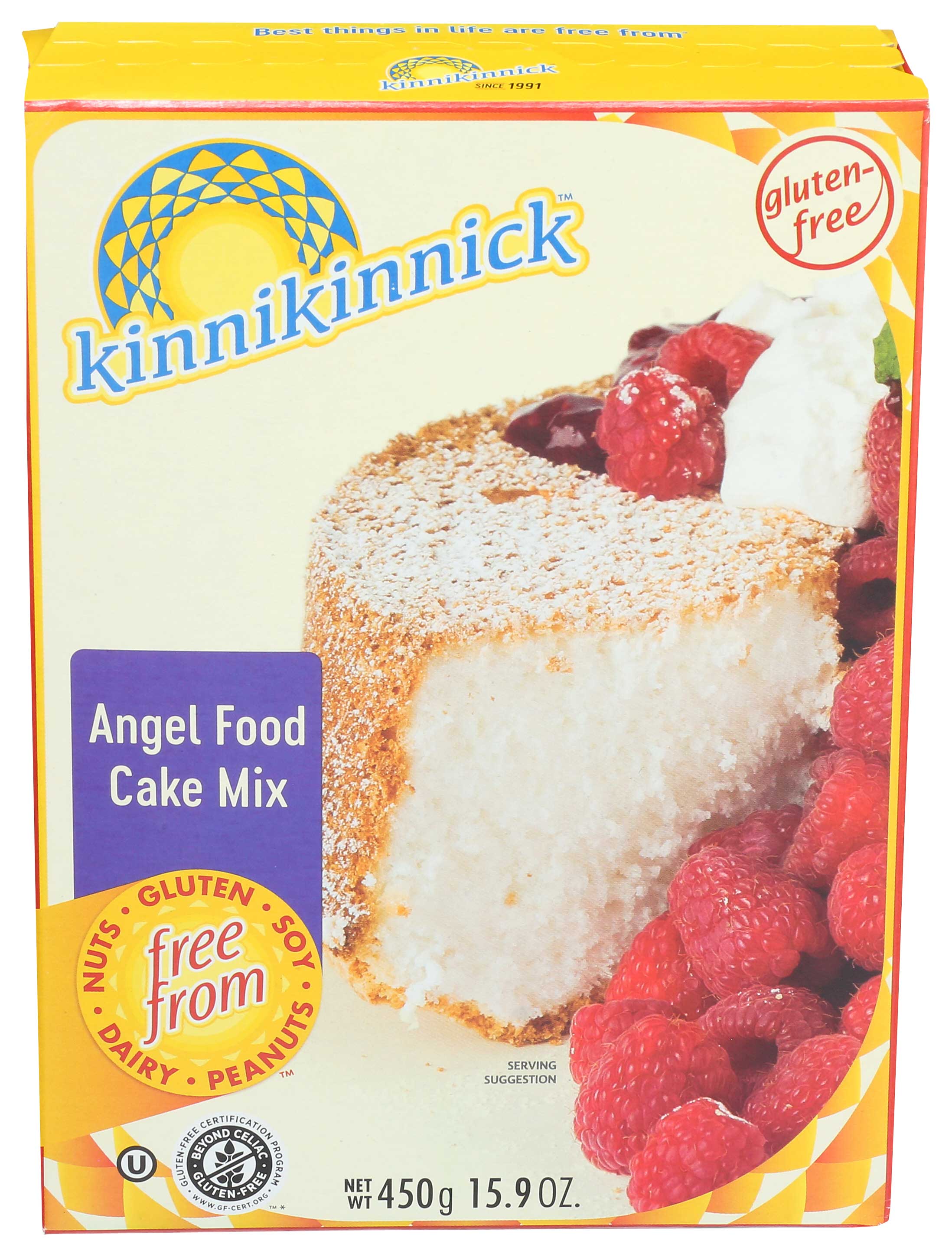 Kinnikinnick Gluten Free Angel Food Cake Mix, 16 Ounce -- 6 per case.