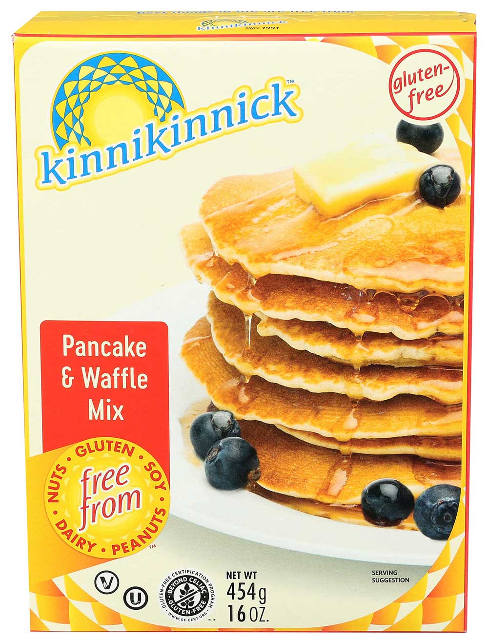 Kinnikinnick Gluten Free Pancake And Waffle Mix, 16 Ounce -- 6 Per Case