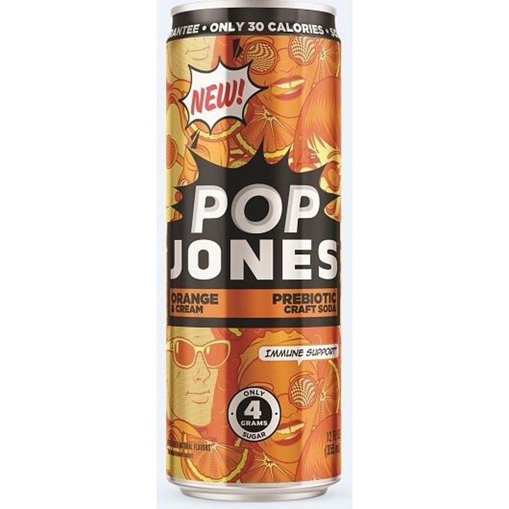 Mini Jones Jones Prebiotic Orange Cream Soda, 355 mL -- 12 per case