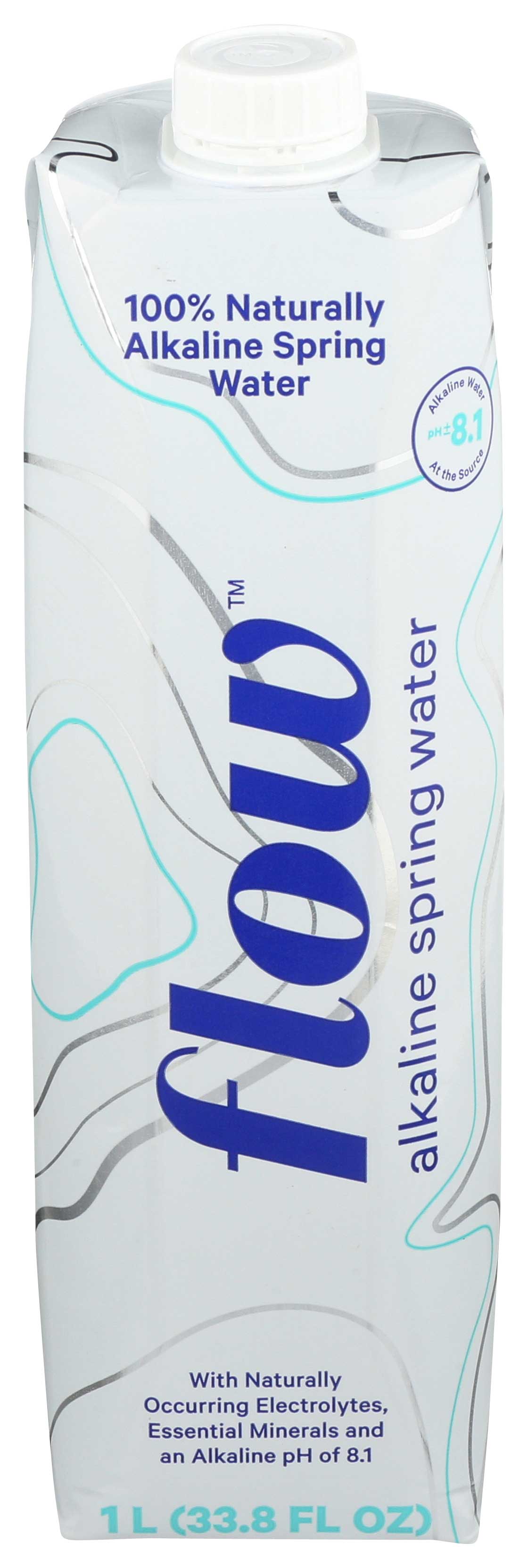 Flow Alkaline Spring Water, 1 Liter -- 12 Per Case