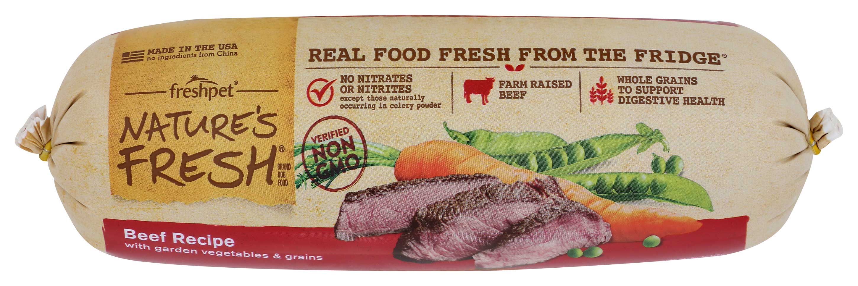 Freshpet Nature's Fresh® Beef Recipe with Garden Vegetables & Grains Freshpet Nature's Fresh® Beef Recipe with Garden Vegetables & Grains