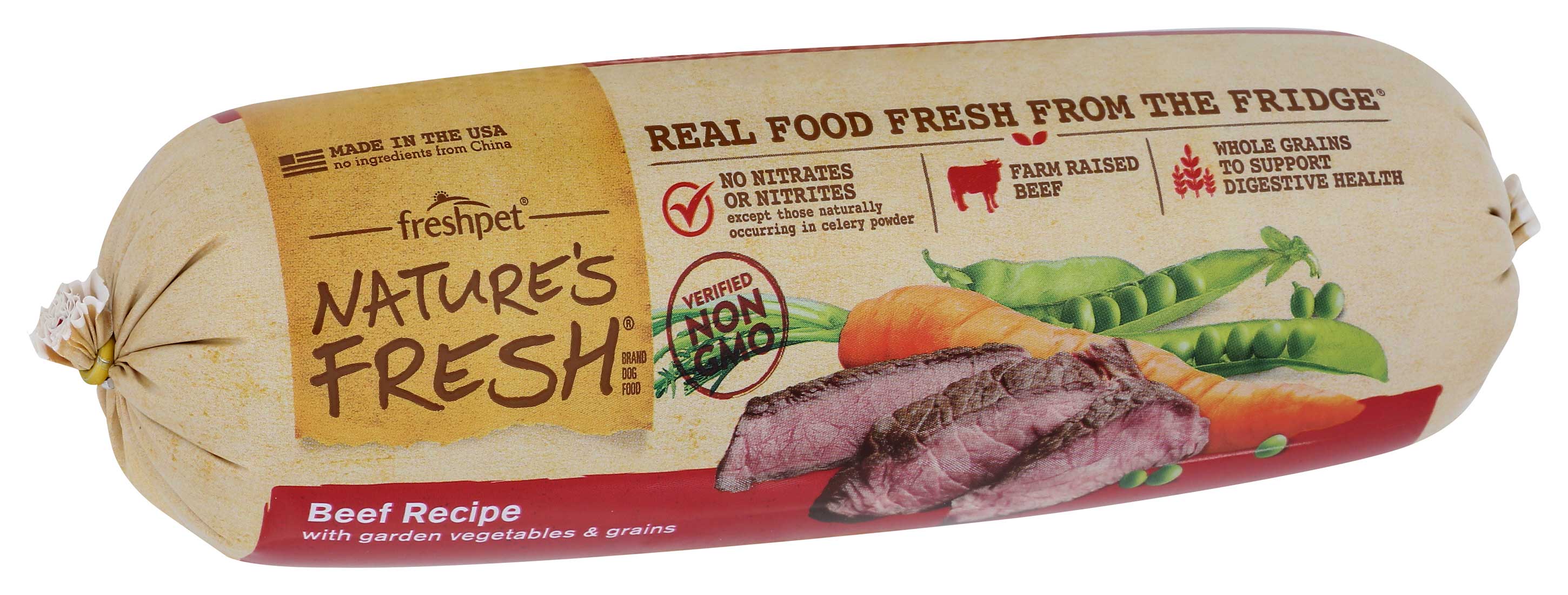 Freshpet Natures Fresh Beef Roll Garden Vegetables and Grains Recipe for Dog 1.5 Pound 8