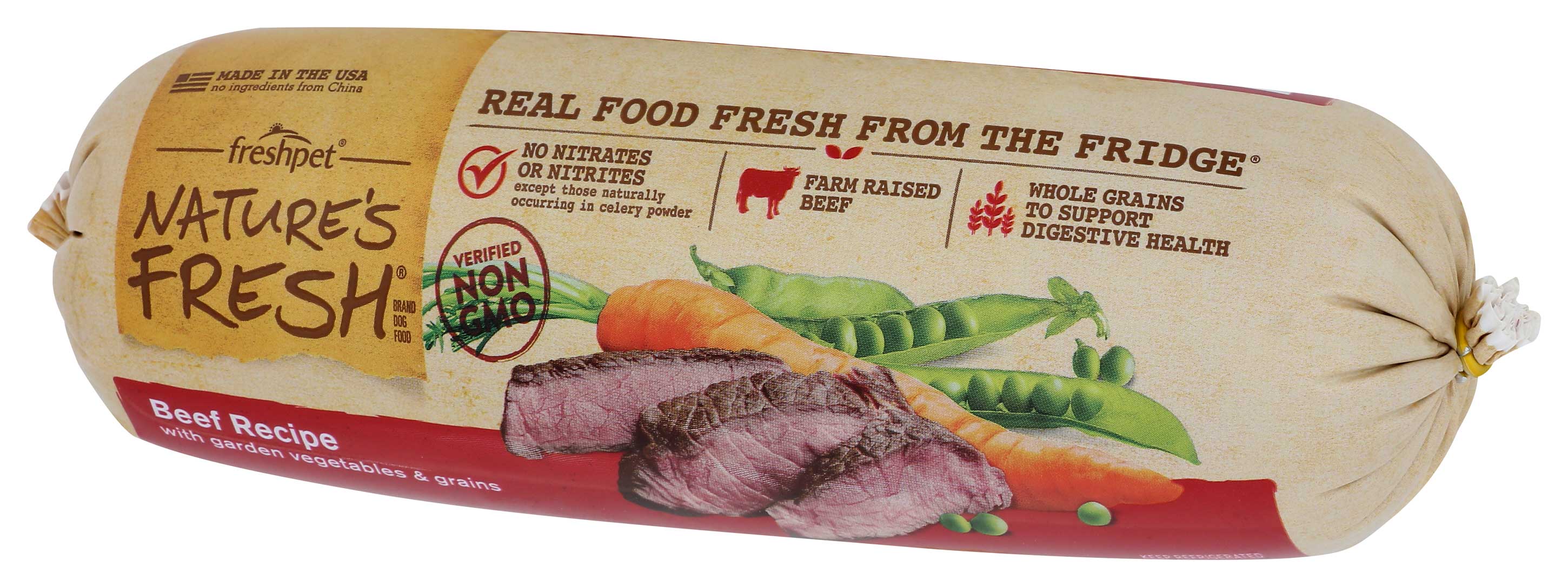 Freshpet Natures Fresh Beef Roll Garden Vegetables and Grains Recipe for Dog 1.5 Pound 8
