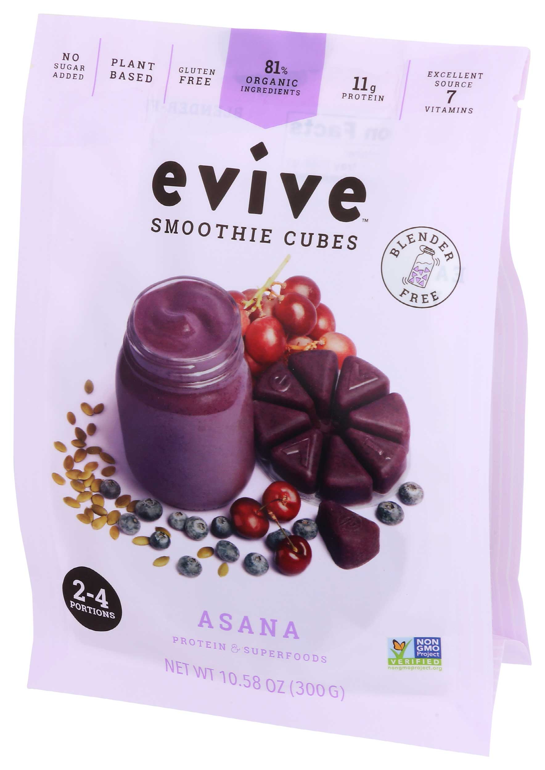 Evive Organic Asana Plant Based Smoothie Cube, 10.58 Ounce -- 8 per case