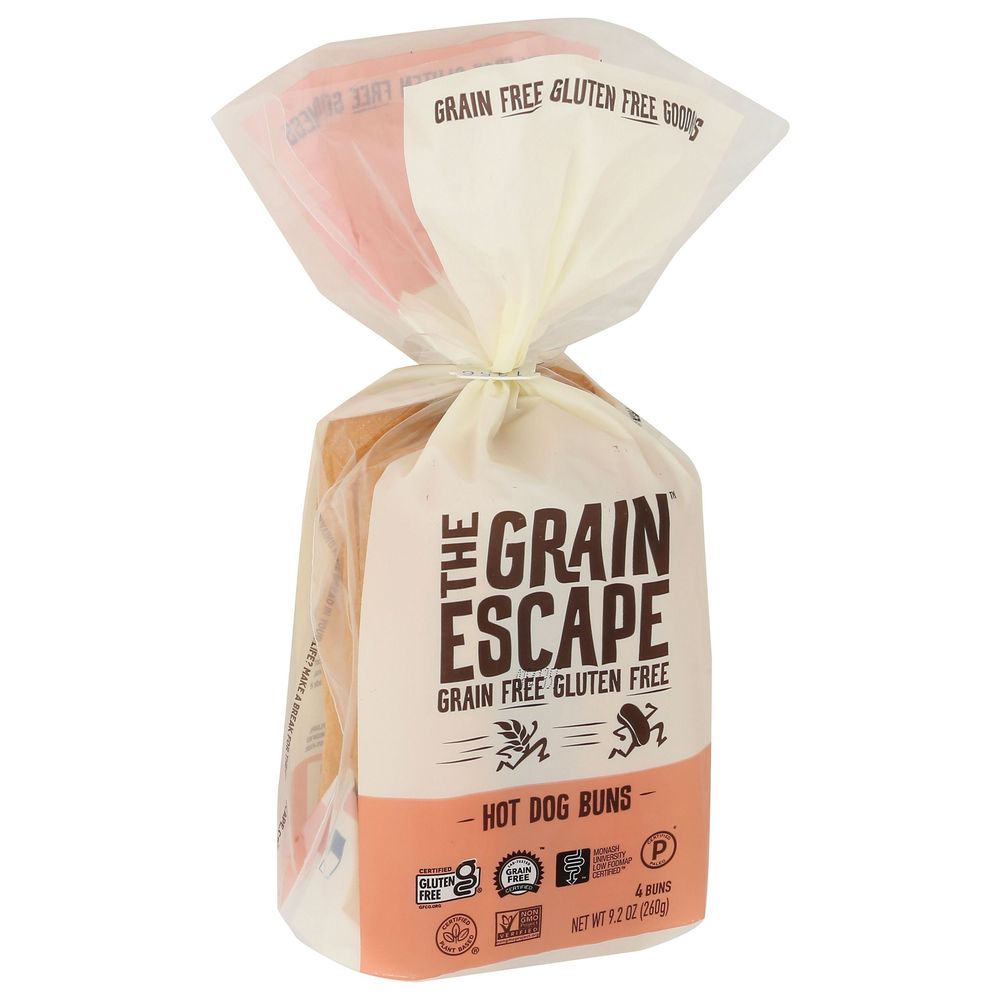 The Grain Escape Grain Free Hot Dog Buns, 9.2 Ounce -- 6 Per Case
