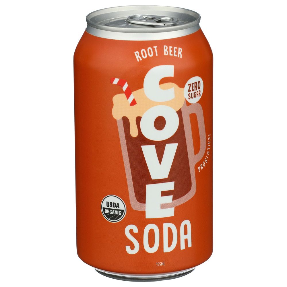 Cove Organic Probiotic Root Beer Soda, 12 Fluid Ounce -- 12 Per Case