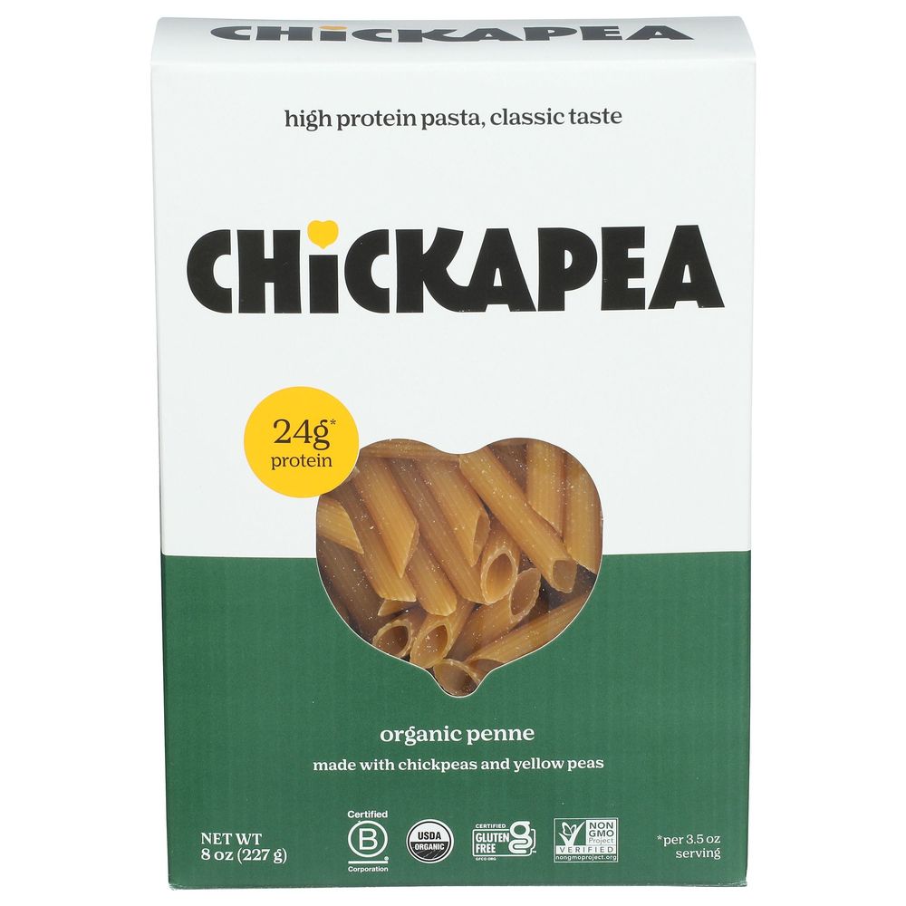 Chickapea Organic Penne Pasta, 8 Ounce -- 6 Per Case