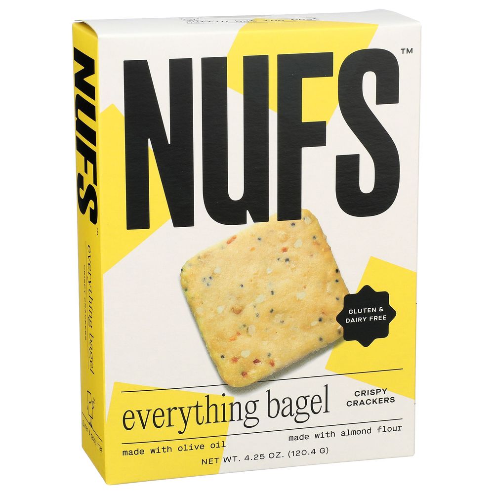 Nufs Everything Bagel Crispy Crackers, 4.25 Ounce -- 6 Per Case