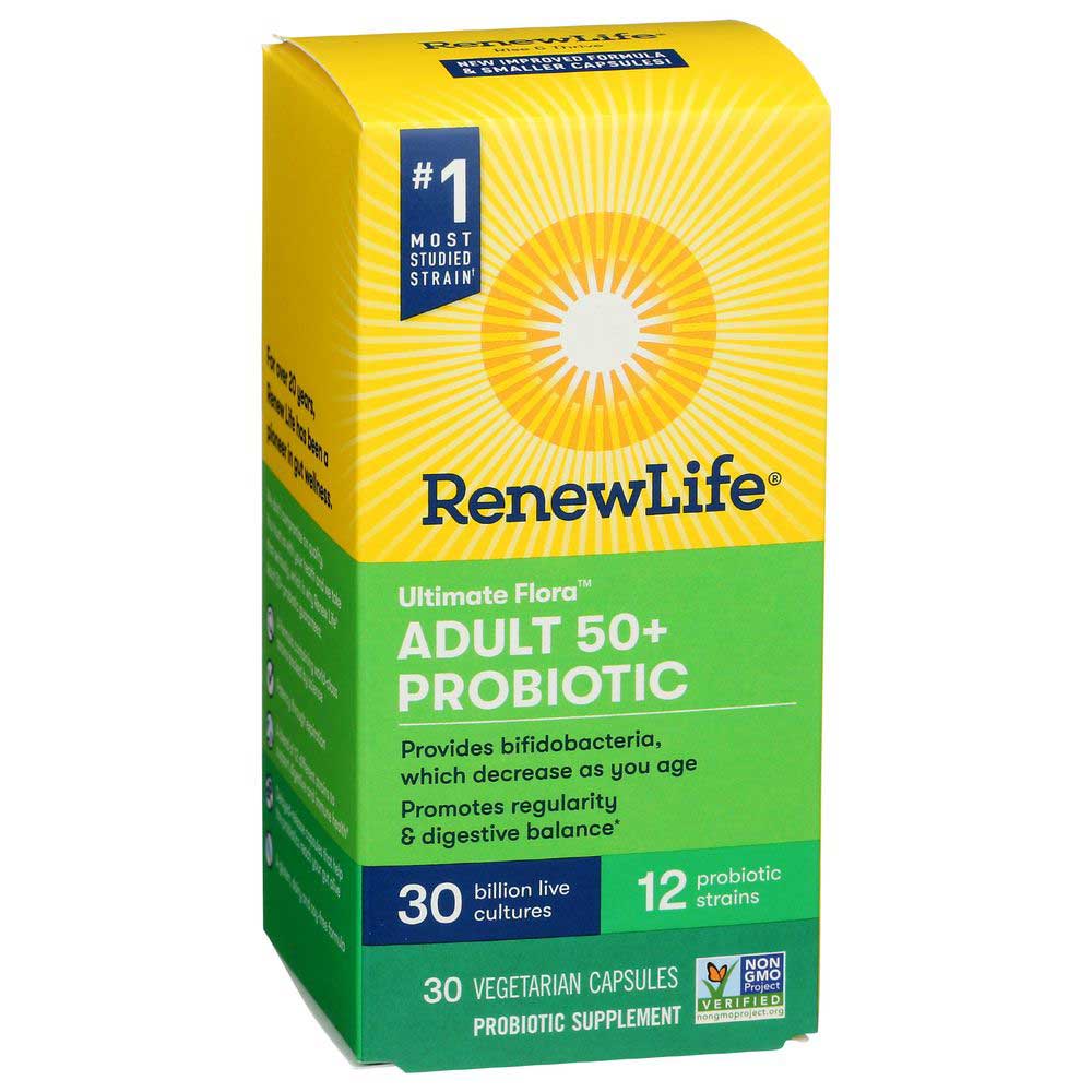 Renewlife Ultimate Flora Adult 50 Plus Probiotic 30 Billion Capsule, 30 Vegetarian Capsules -- 6 Per Case