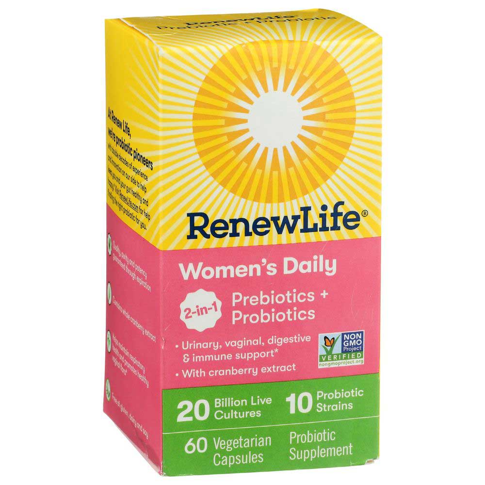 Renewlife Womens Daily 2 In 1 Prebiotics Plus Probiotics Capsule, 60 Vegetarian Capsules -- 6 Per Case