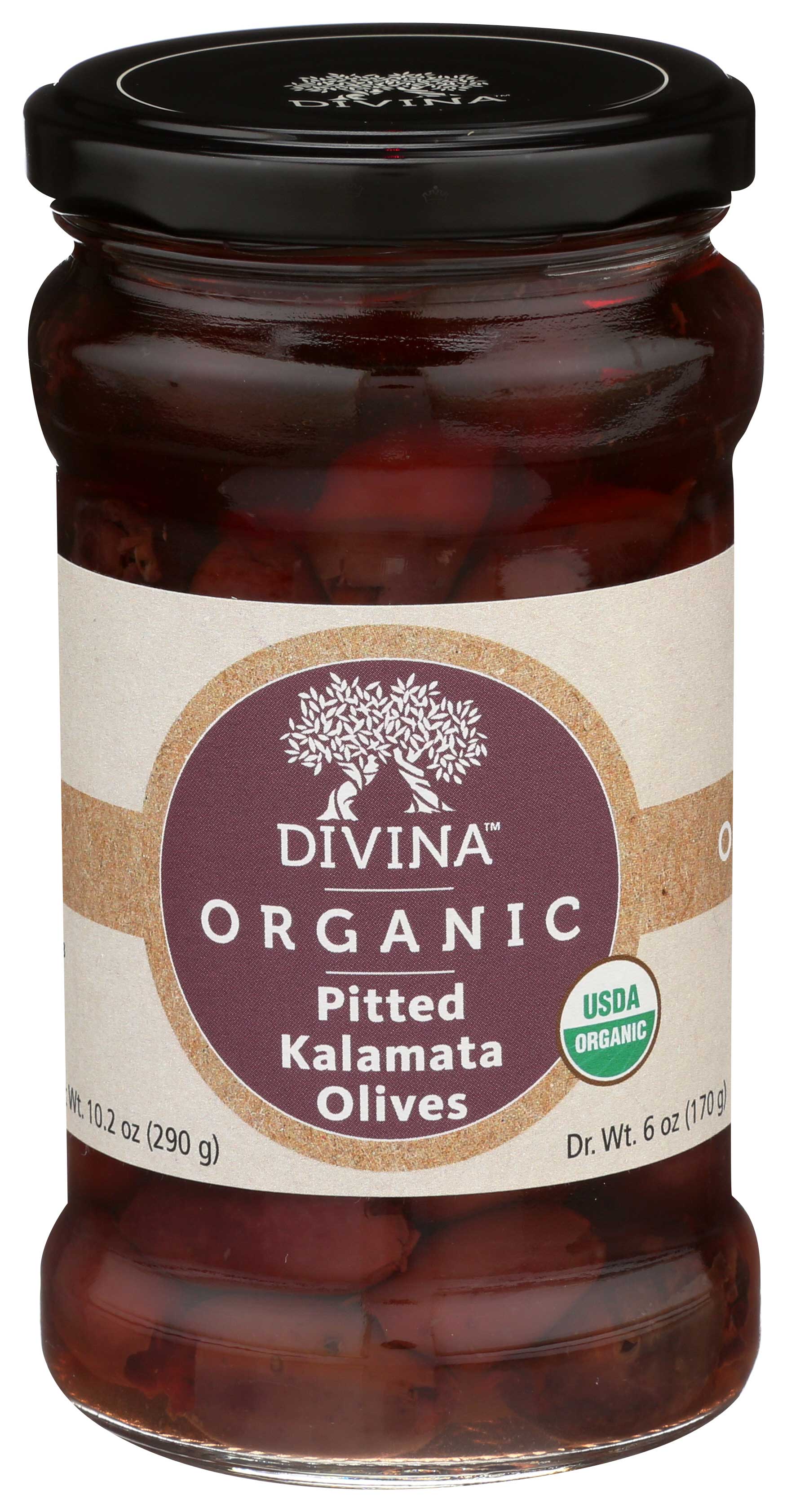 Divina Organic Pitted Kalamata, 6 Ounce -- 6 Per Case