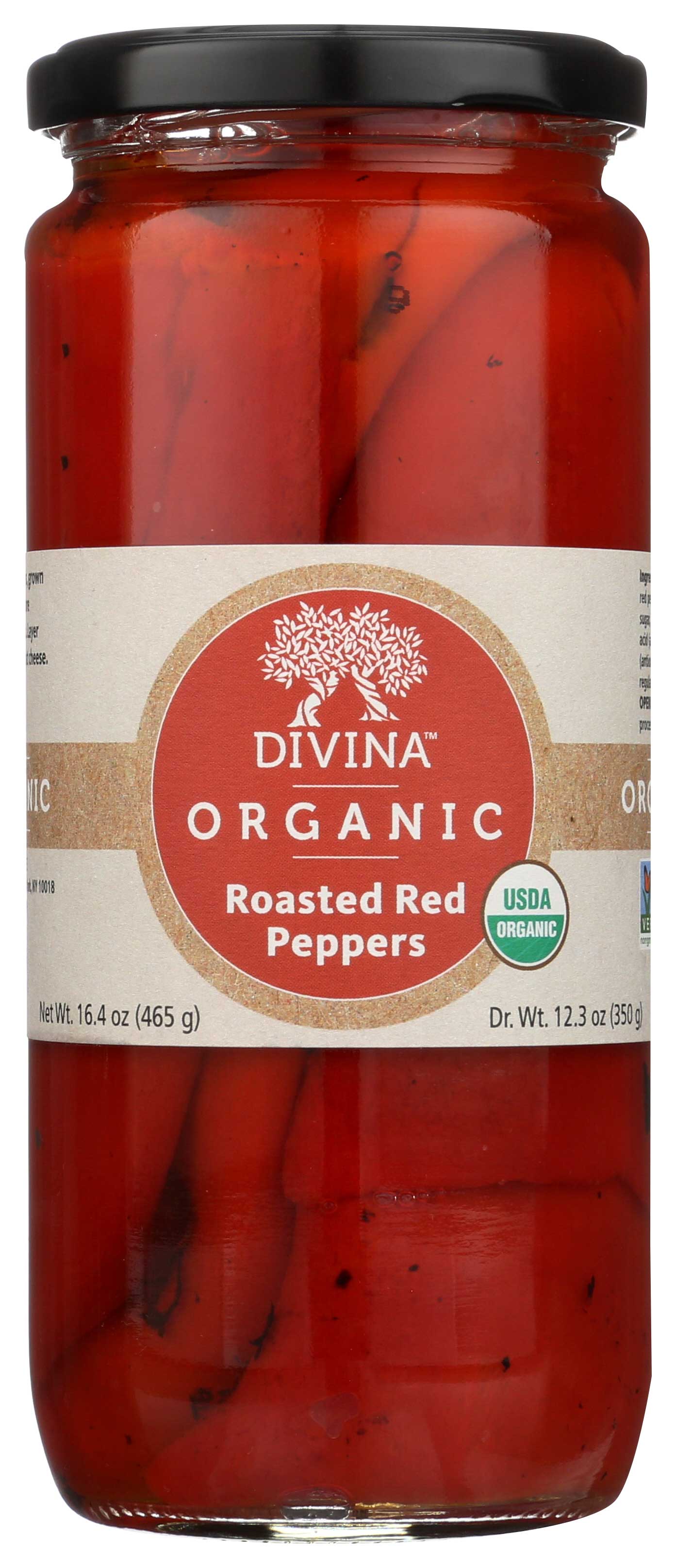 Divina Sweet Red Fire Roasted Pepper, 12.3 Ounce -- 6 Per Case