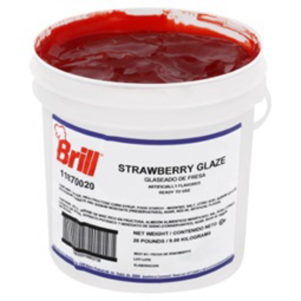 Brill Strawberry Glaze Filling, 20 Pound