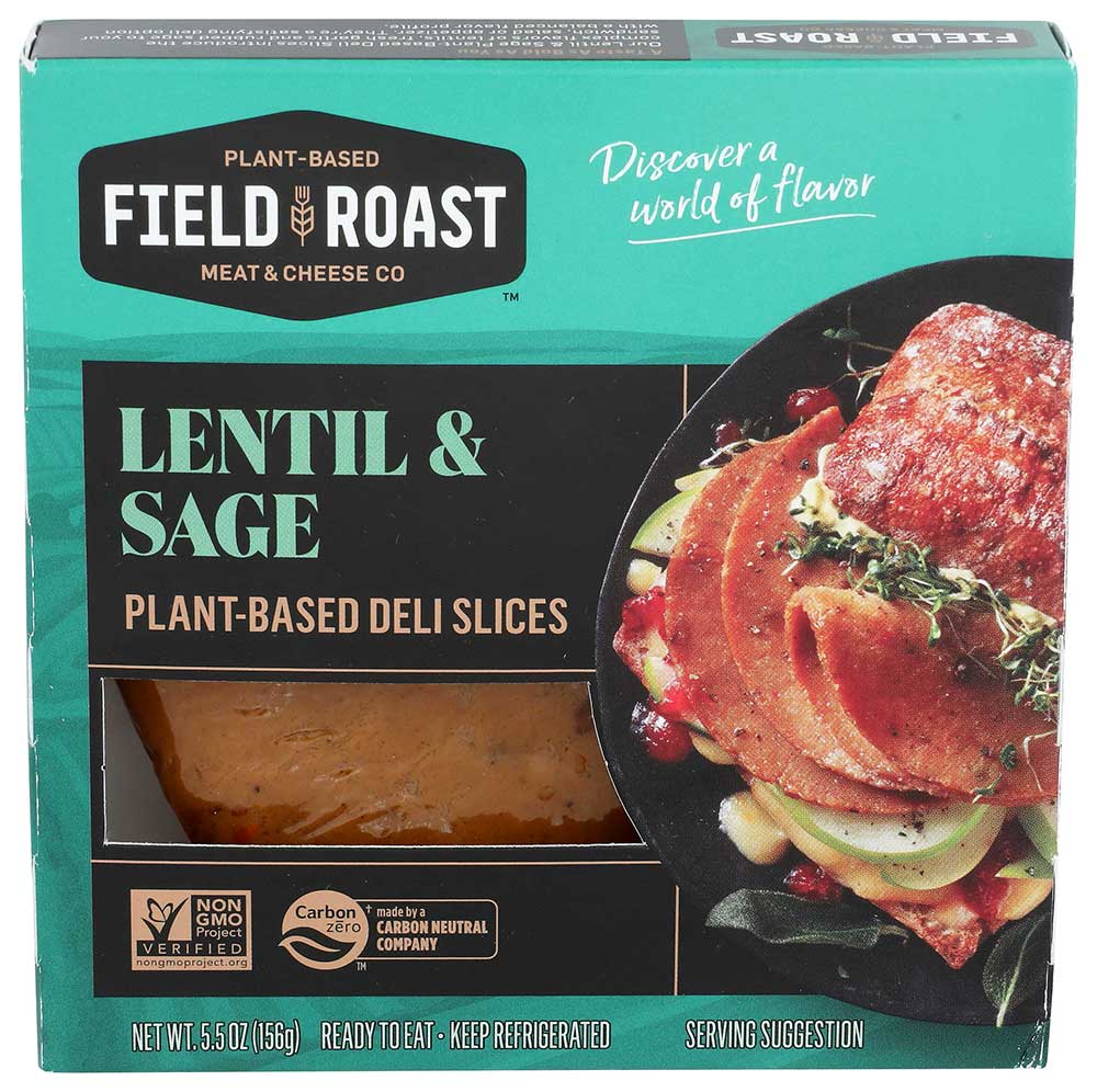 Field Roast Lentil Sage Deli Slice, 5.5 Ounce -- 12 Per Case