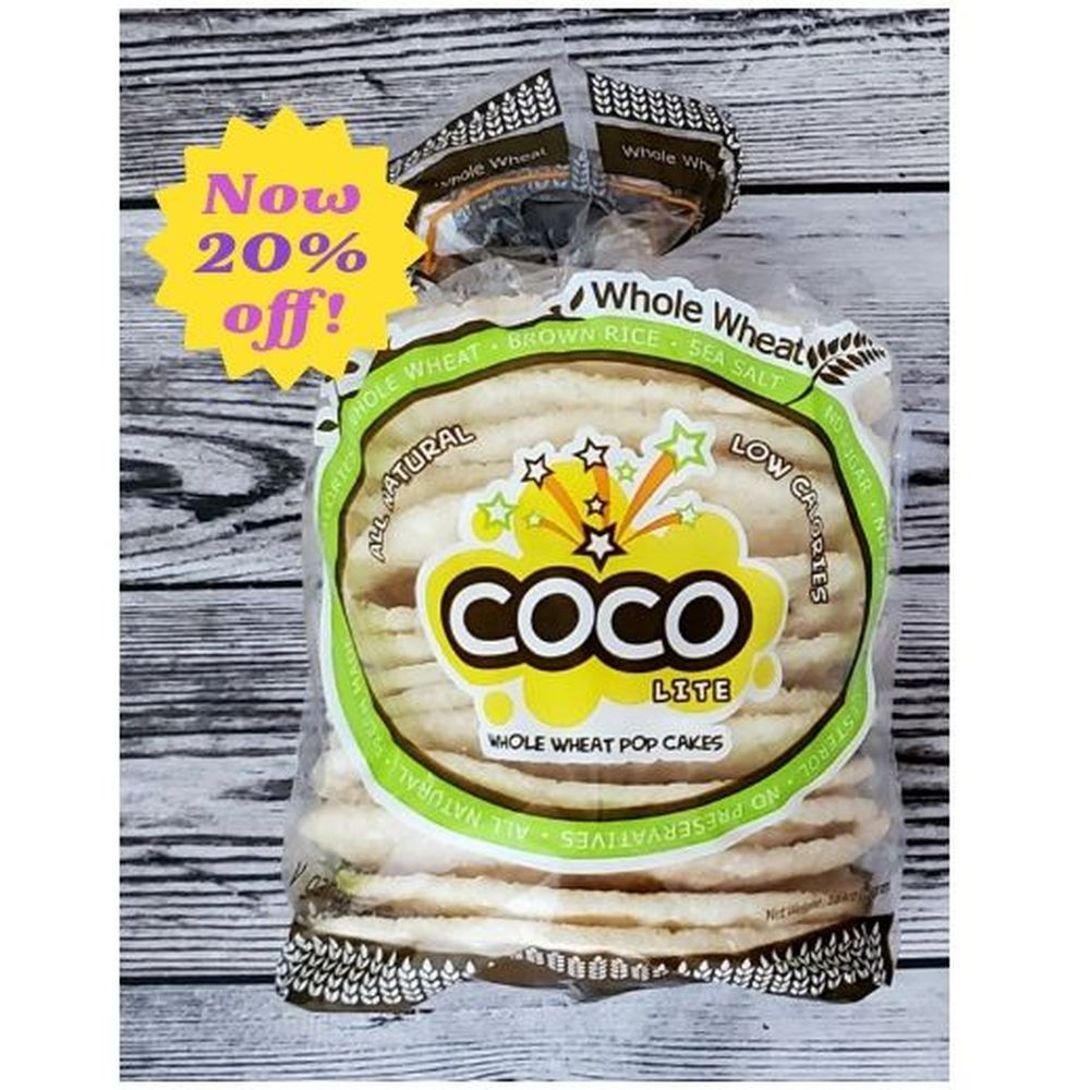 Coco Lite Whole Wheat Pop Cakes, 2.64 Ounce -- 12 Per Case