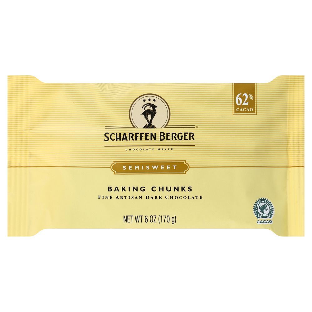 Scharffen Berger Baking Semisweet Dark Chocolate Chunks, 7 Ounce -- 8 Per Case
