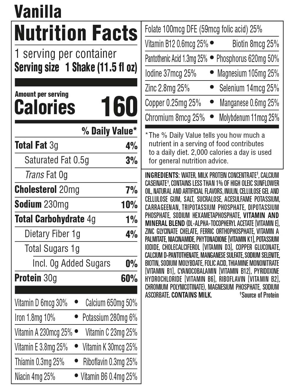 Premier Protein Vanilla Protein Shake, 11.5 Fluid Ounce -- 12 Per Case
