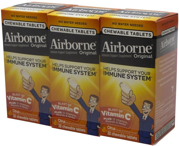 Airborne Citrus Chewable Tablet, 32 Count -- 36 Per Case