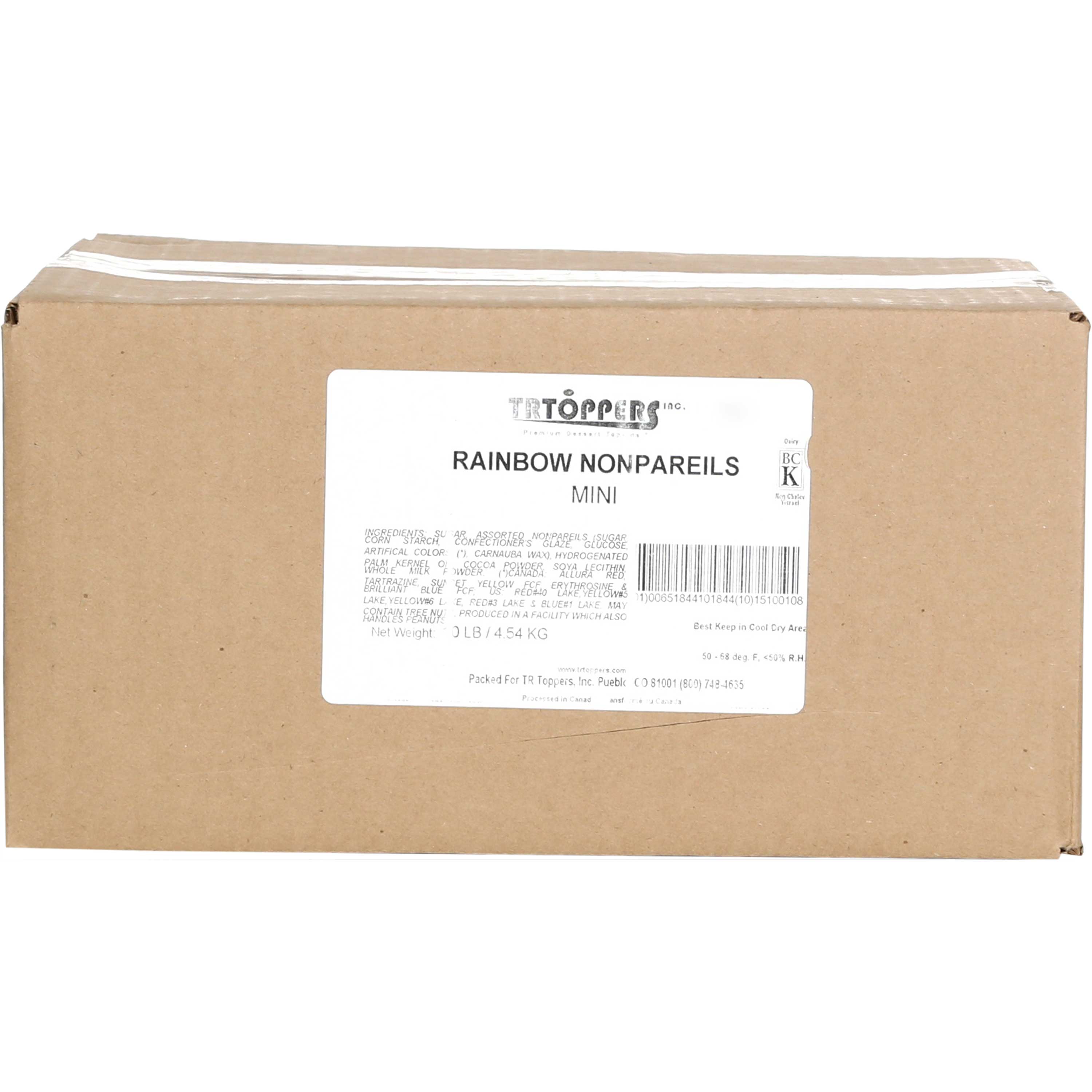 T.r. Toppers Mini Rainbow Nonpareil, 10 Pound