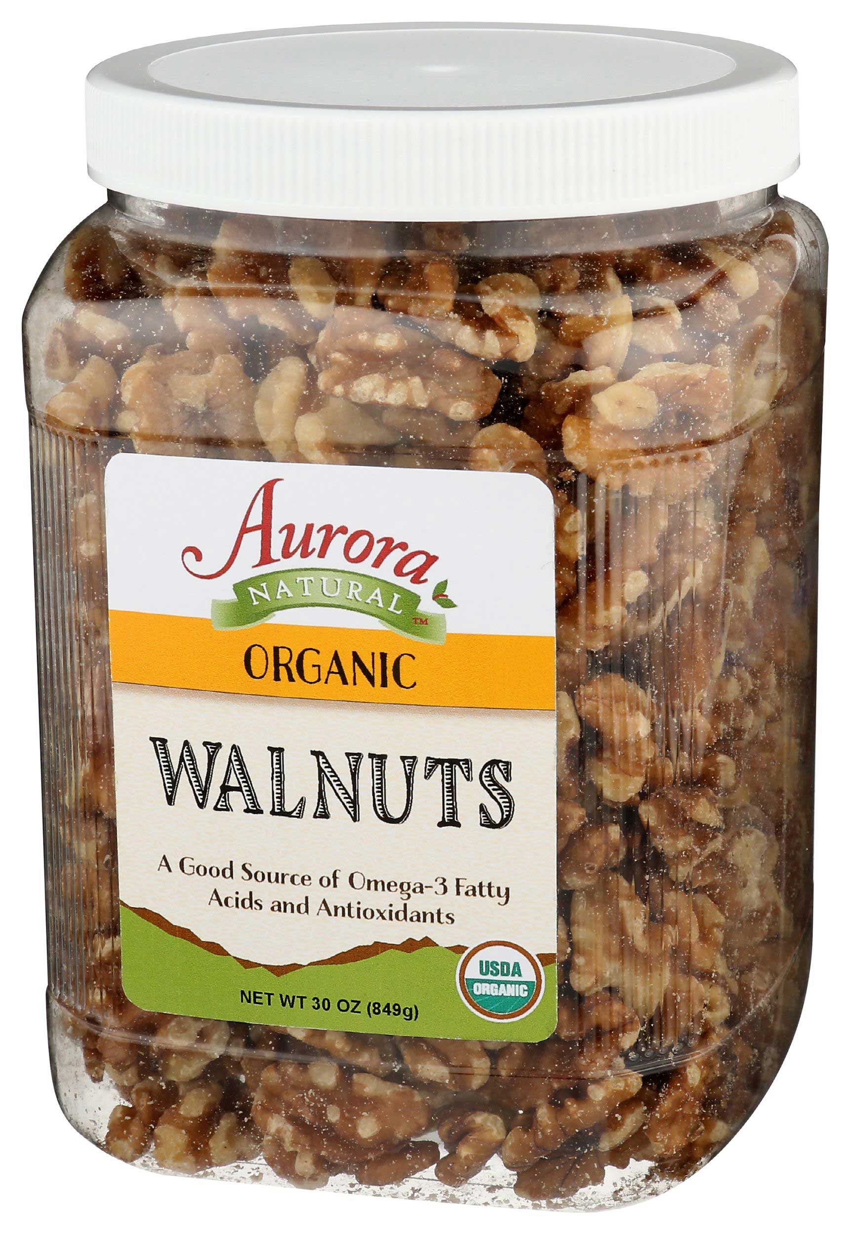Aurora Natural Organic Walnuts, 30 Ounce -- 6 Per Case