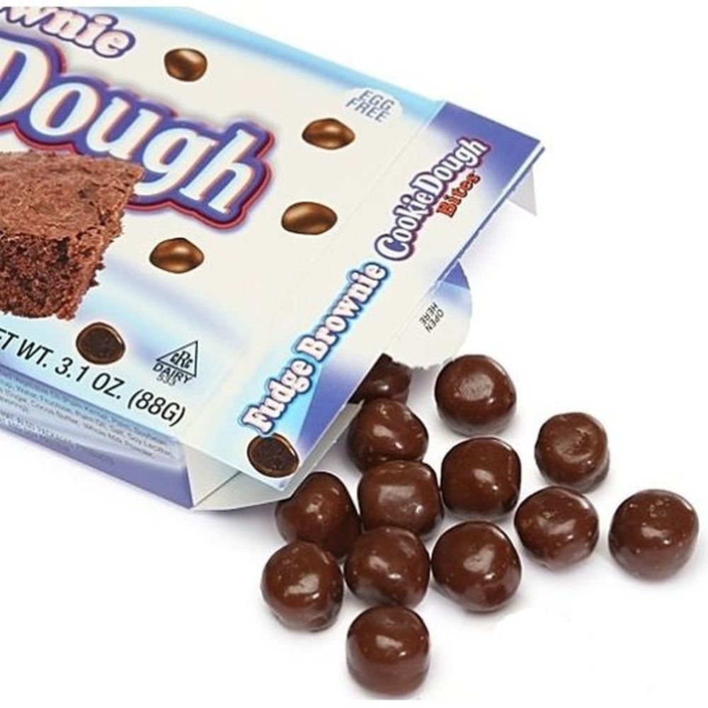 Cookie Dough Double Chocolate Fudge Brownie Bites, 3.1 Ounce -- 12 per case
