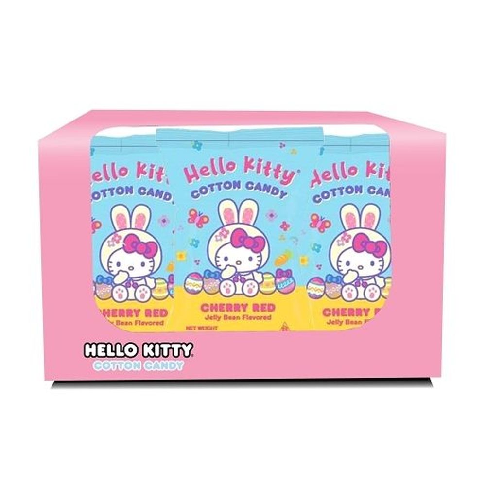 Hello Kitty Cherry Red Jelly Bean Cotton Candy, 3.1 Ounce -- 12 Per Case