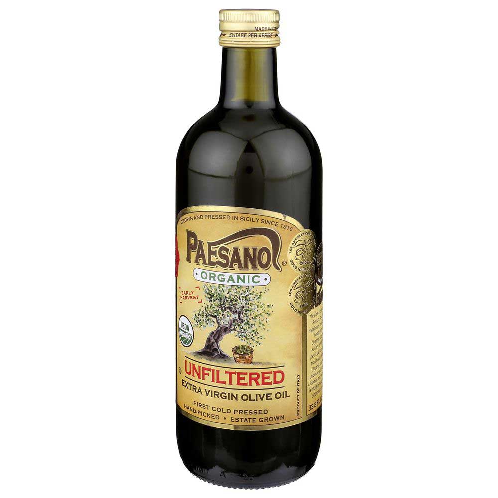 Paesanol Organic Unfiltered Extra Virgin Olive Oil, 33.8 Fluid Ounce -- 6 Per Case