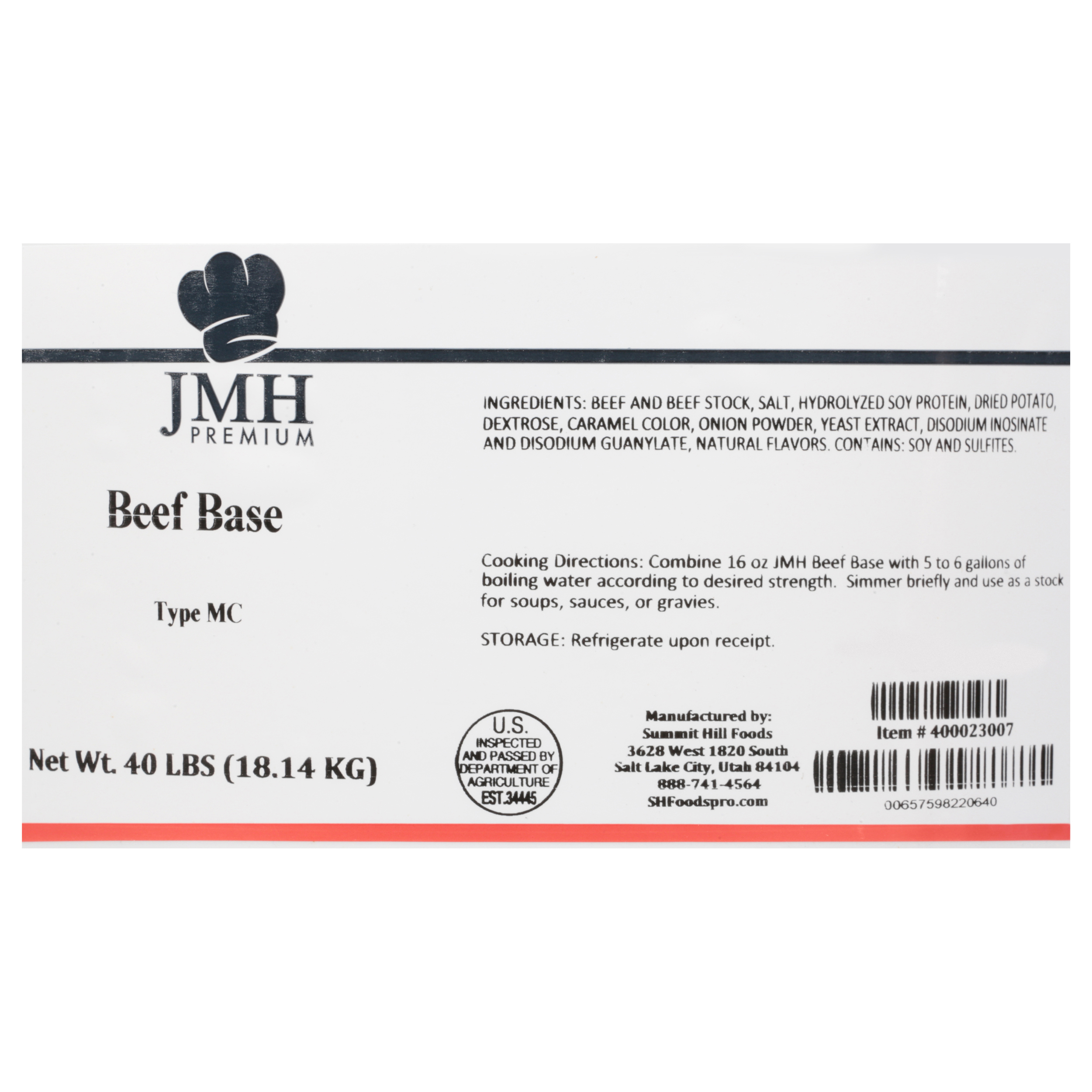 JMH Beef Soup Base Paste, 40 Pound.