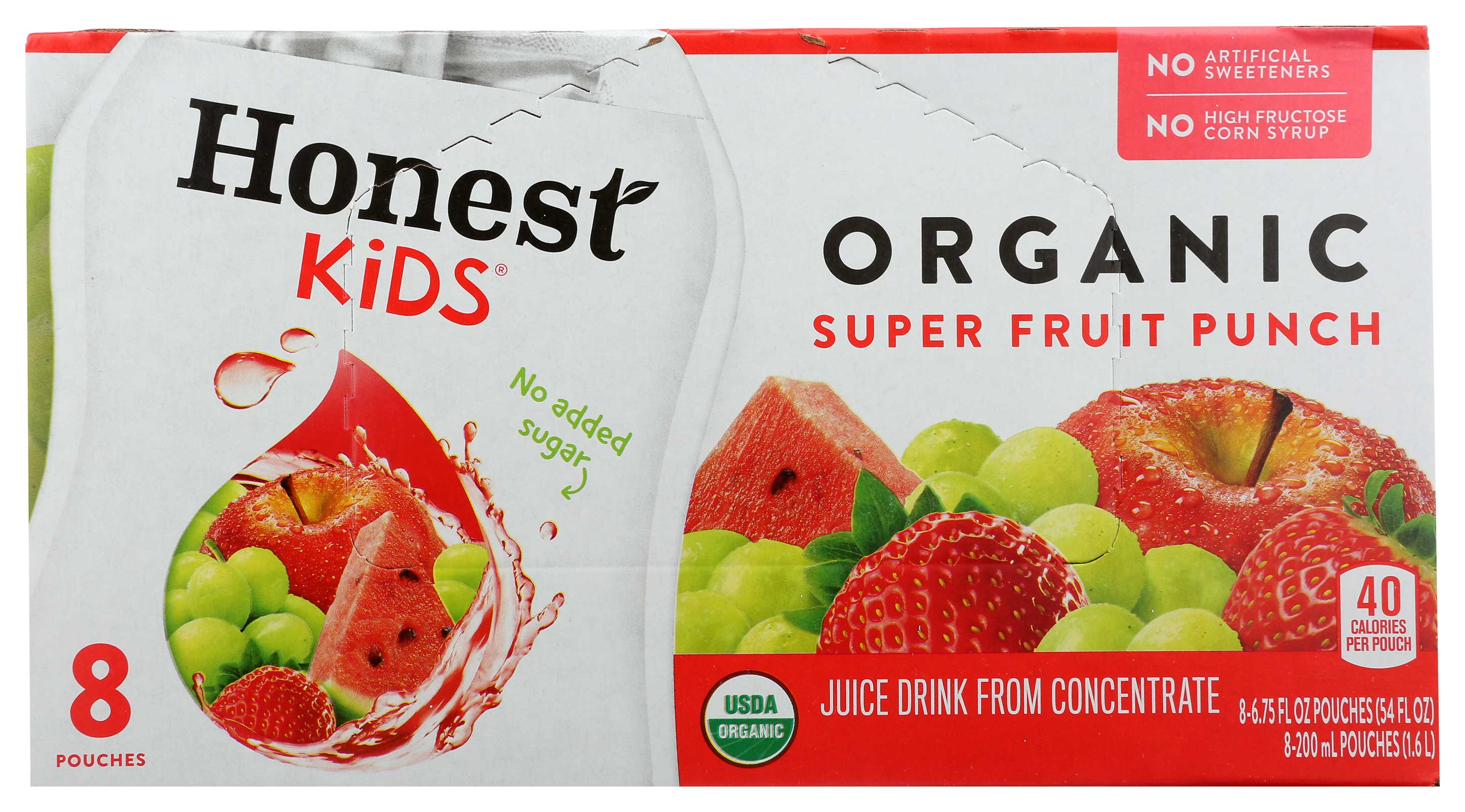 Honest Kids Super Fruit Punch Juice Drink Case FoodServiceDirect