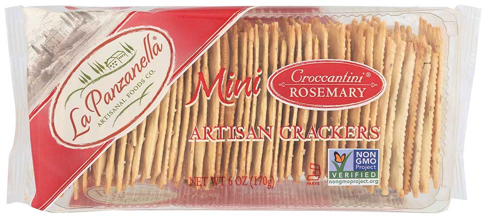 La Panzanella Croccantini Rosemary Mini Artisan Cracker, 6 Ounce -- 12 Per Case