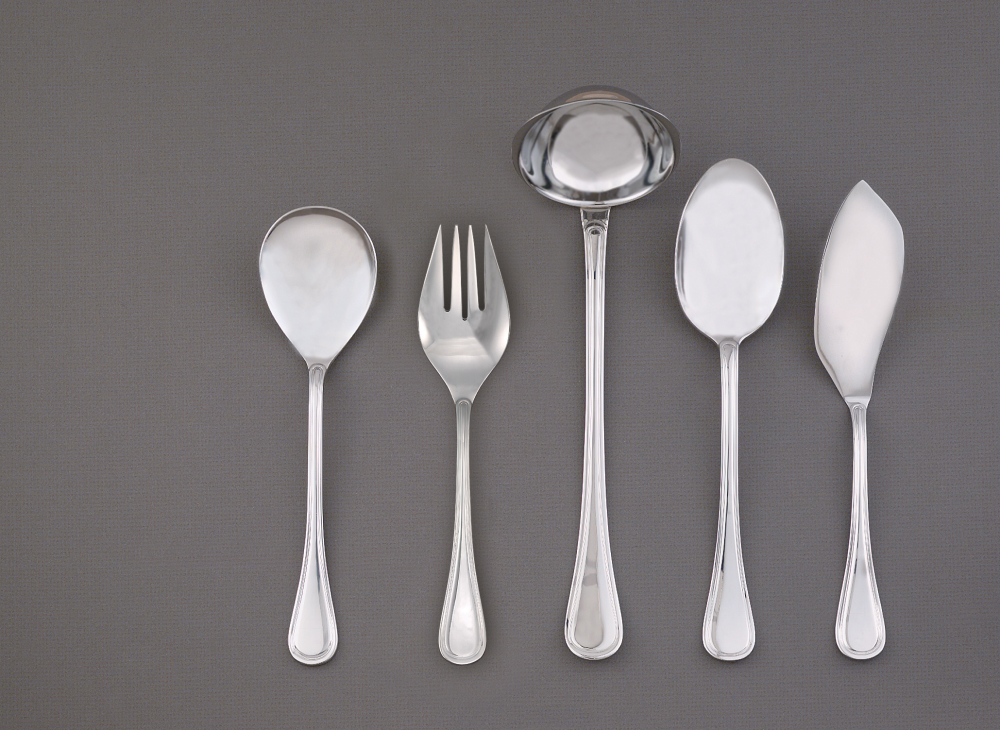 World Tableware Louvre Collection 18/8 Stainless Steel Solid Serving Spoon, 9 1/2 Inch