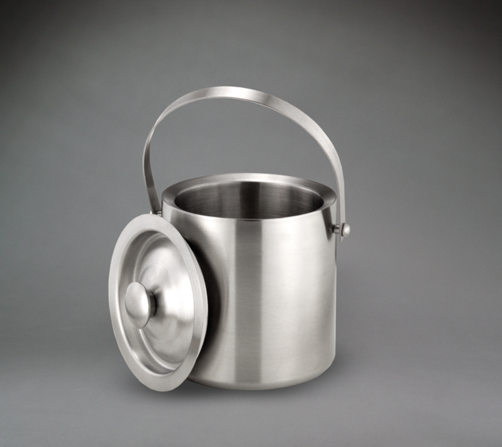 World Tableware 18/8 Stainless Steel Double Wall Ice Bucket With Dome Cover, 2 Quart