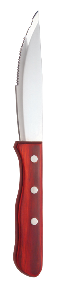 World Tableware Red Pakka Wood Handle Beef Baron Ii Steak Knife, 10 Inch Length -- 12 Per Case