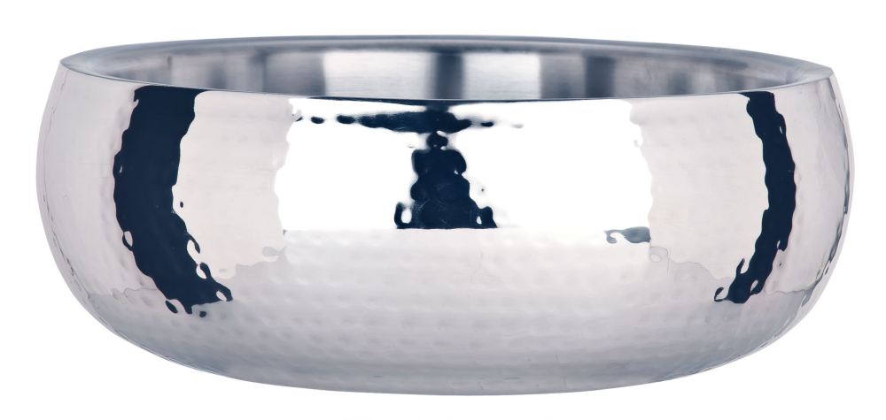 World Tableware Sonoran Stainless Steel Double Walled Hammered Bowl, 52 Ounce -- 6 Per Case