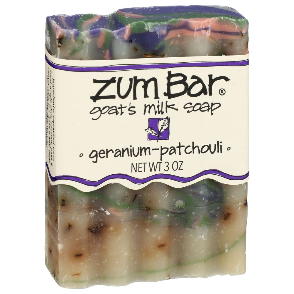 Zum Geranium Patchouli Bar Soap, 3 Ounce -- 6 Per Case