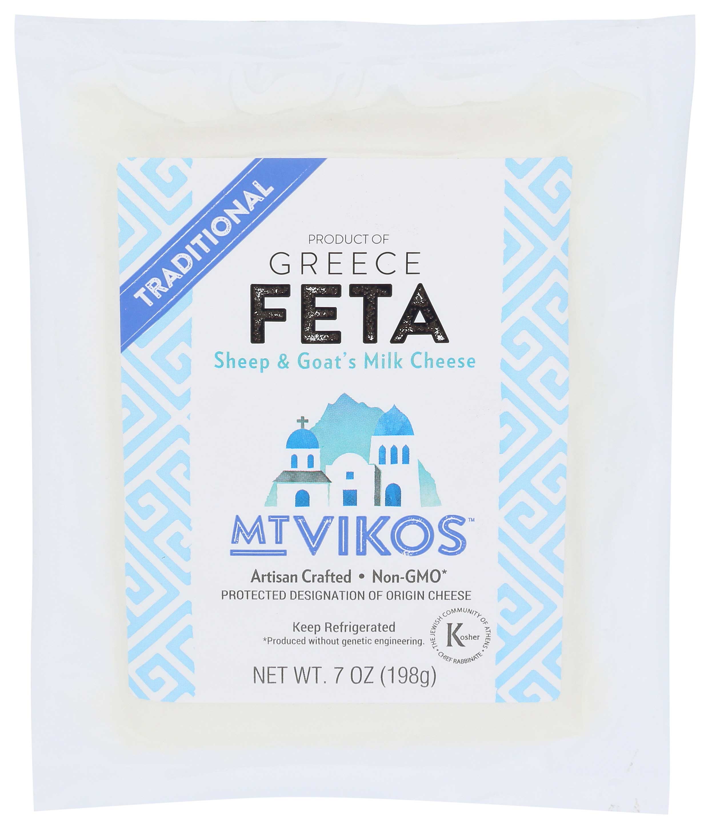 Mt Vikos Traditional Feta Cheese, 7 Ounce -- 12 Per Case