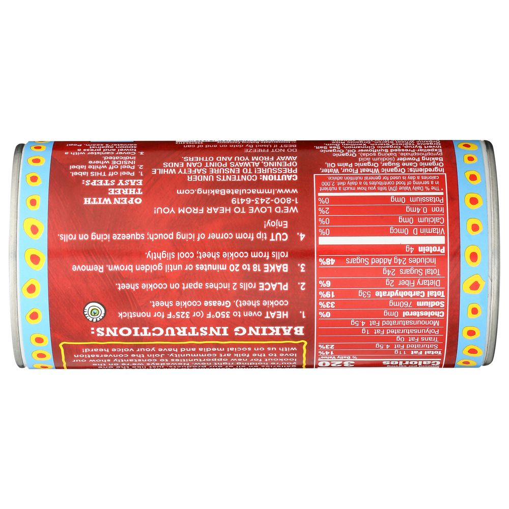 Immaculate Organic Cinnamon Roll Dough With Icing, 17.5 Ounce -- 12 Per Case