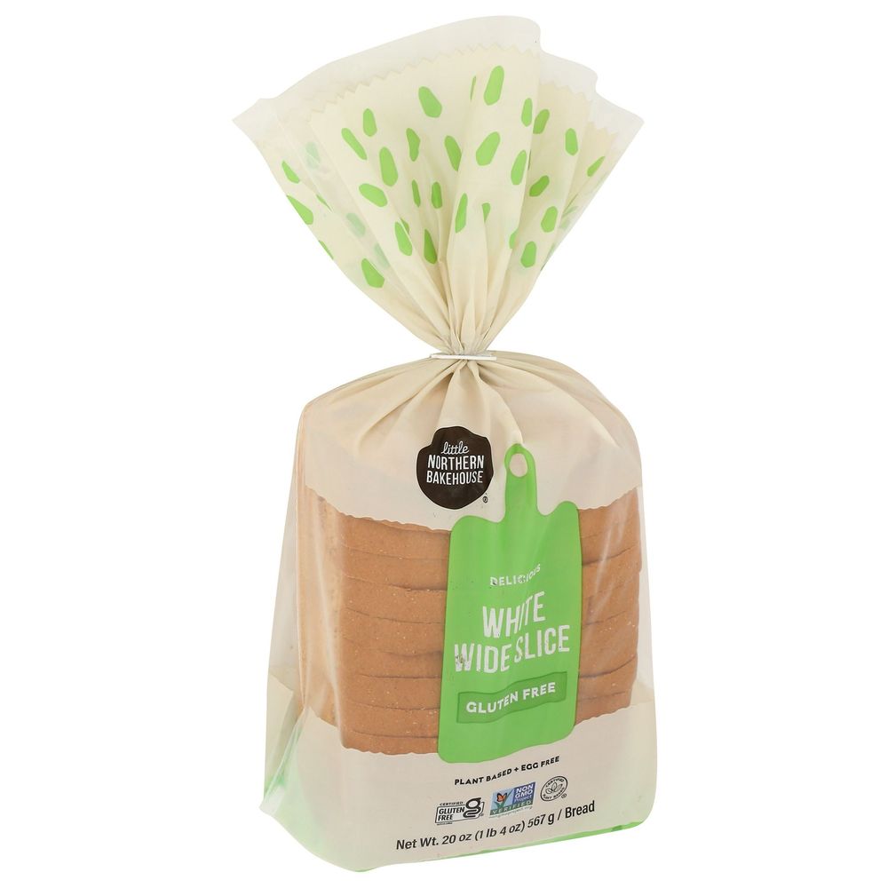 Little Northern Bakehouse White Wide Slice Bread, 20 Ounce -- 8 Per Case