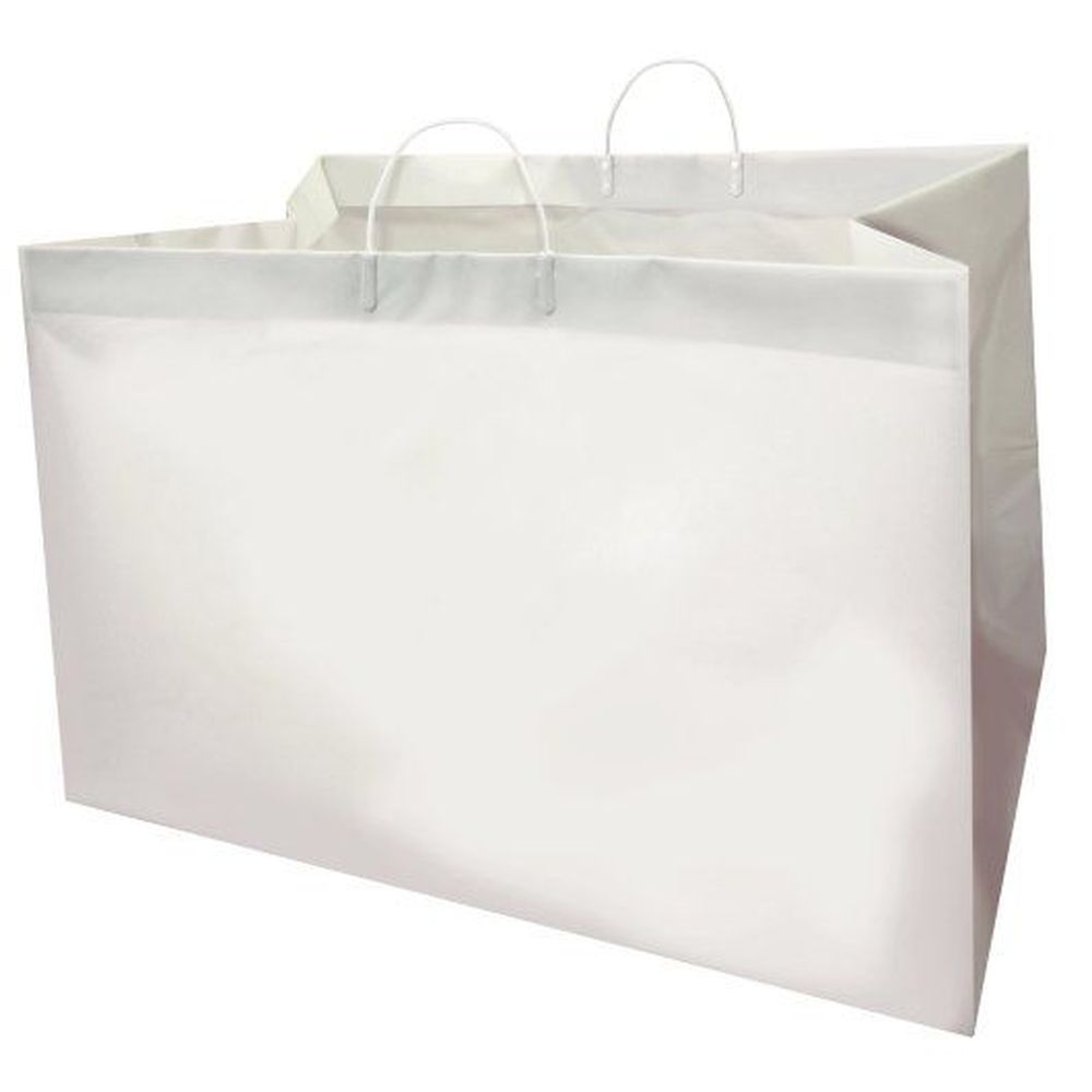 Pak-sher Bolsa De Plástico Blanca Para Compras Y Comida Para Llevar De 22 X 14 X 15 Pulgadas, 50 Unidades