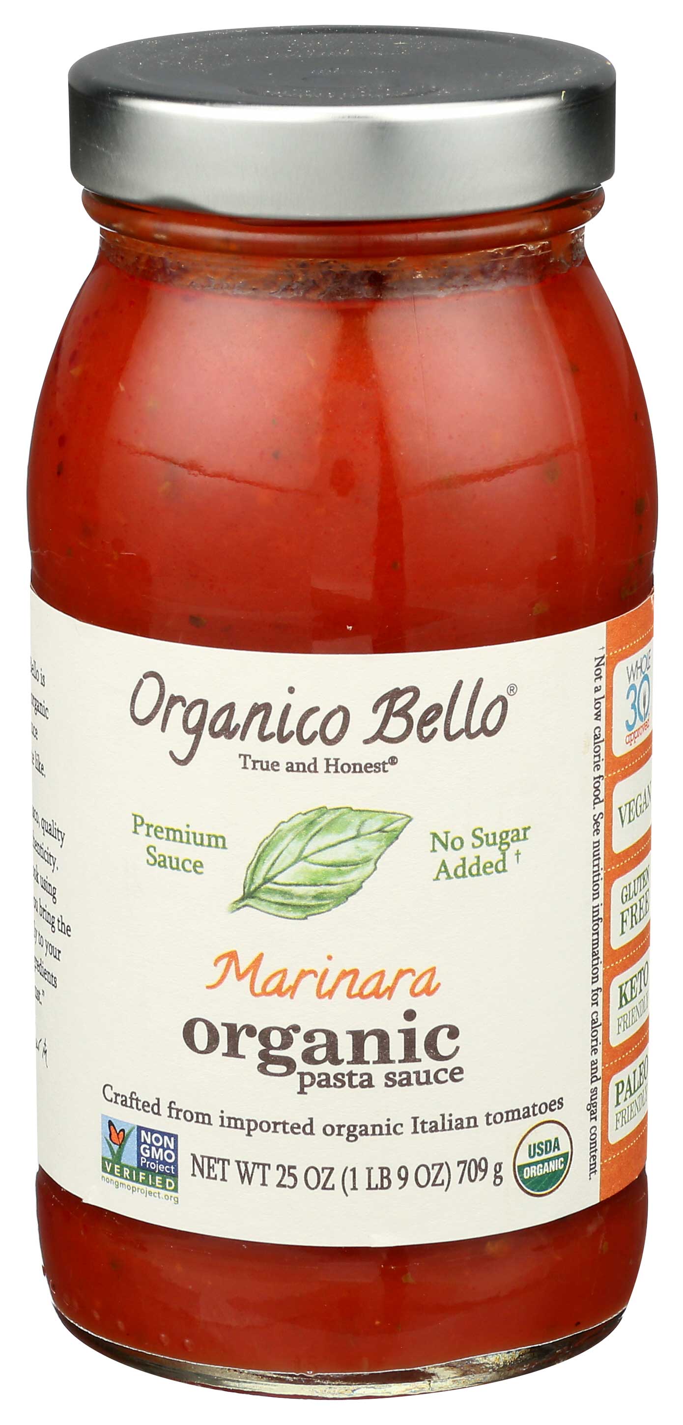 Organico Bello Marinara Pasta Sauce, 25 Ounce -- 6 Per Case